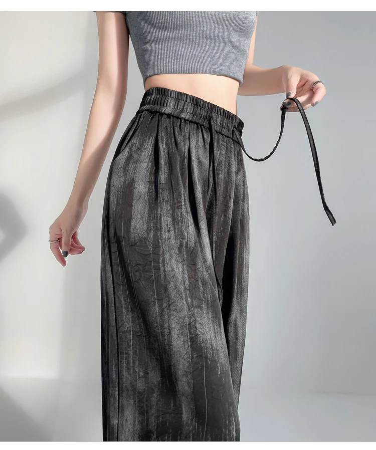 Sommer neue einfarbige schlanke Frauen hosen Mode Straße hohe Taille schwarze Aprikose rote Hosen einfache grundlegende lässige lose Frau Hosen – Detail 29