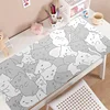 Cute grey cat table mat Portable non-slip mouse mat Animal abstract accessories board game office accessories Mouse mat suitable 5