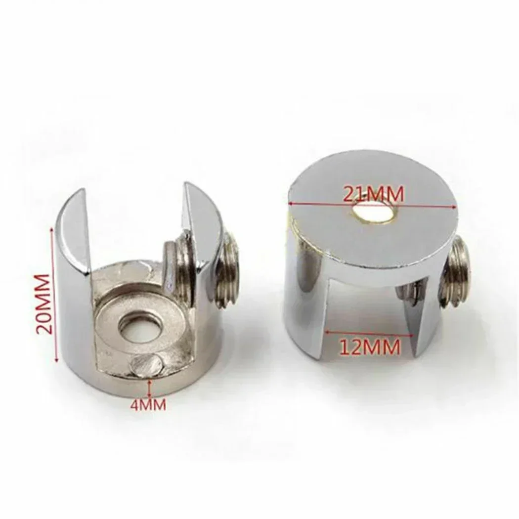 Glass Shelf Clamp Holder Glass Fasteners 10pcs Glass Clamp Bathroom Shelf Holder Support Clamps