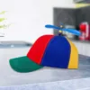 Rainbow Baseball Cap Propeller Hat Adjustable 52-56cm Snapback Hat Unisex Baseball Cap for Children Outdoor Cycling Climbing 3