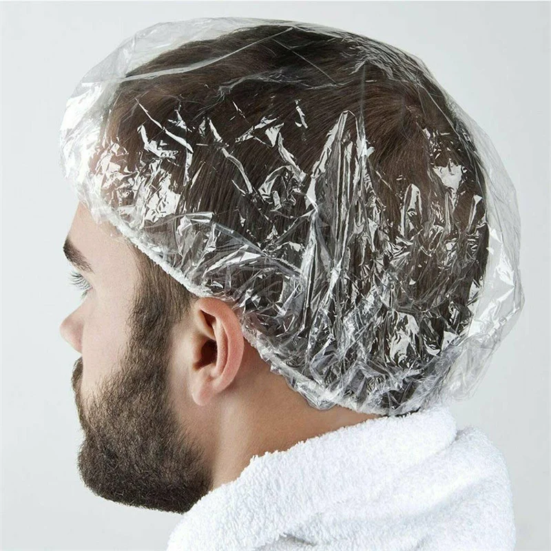 100PCS Disposable Shower Caps Bathroom 