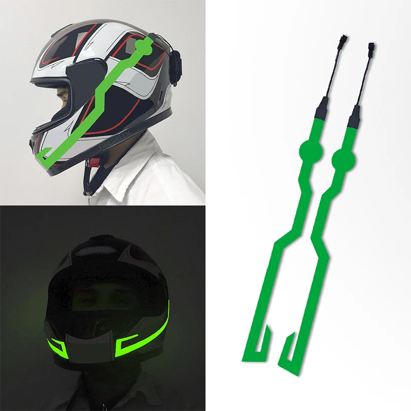 

Multi-Color Motorcycle Helmet Strip Light Modified Reflective Waterproof Glowing Safety Night Light Tape For Helmet Accessories