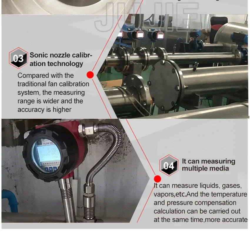 Digital Steam Vortex Air Flow Meter Intelligent Steam Compressed Air High-precis