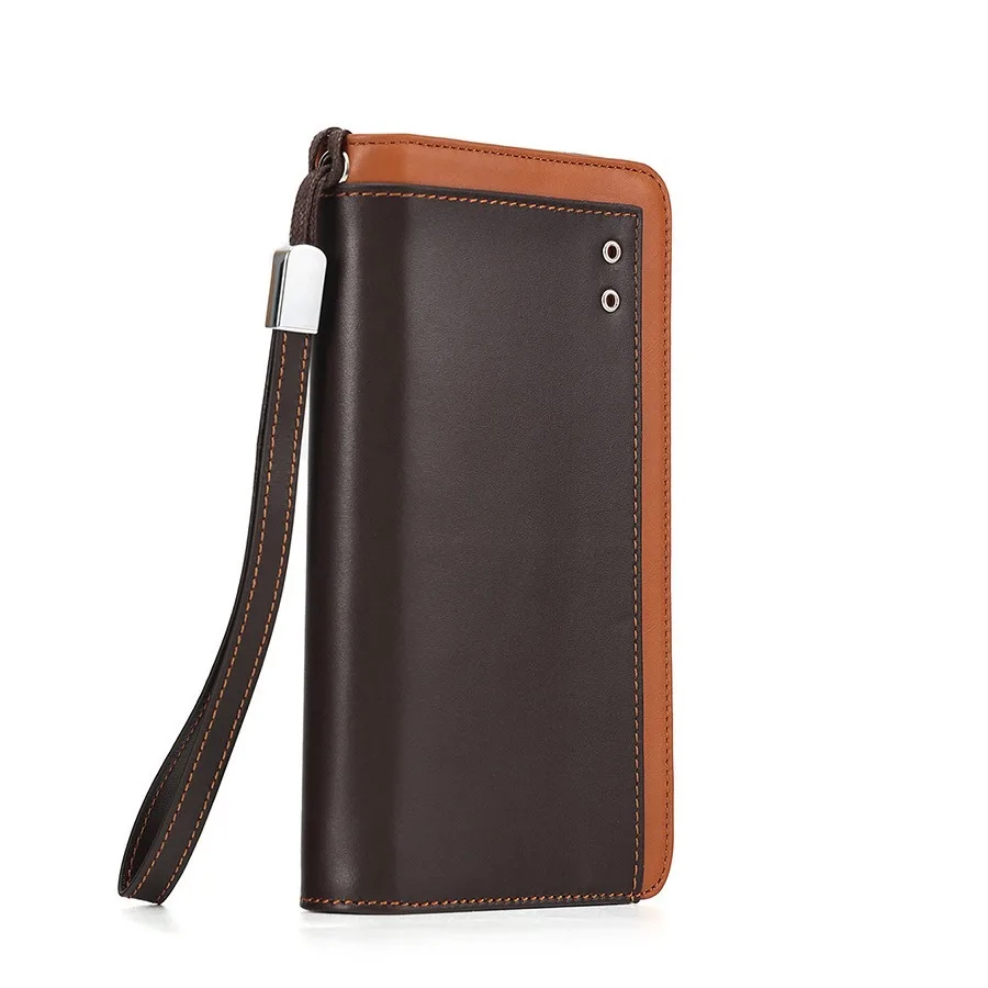 RFID Genuine Leather Wallet for Men with Large Capacity and Vintage Design