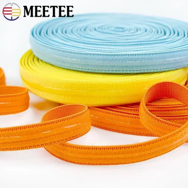 5/10/20M 10mm Non-slip Elastic Bands for Underwear Bra Silicone Strap Rubber Stretch Ribbon DIY Garment Sewing Accessories