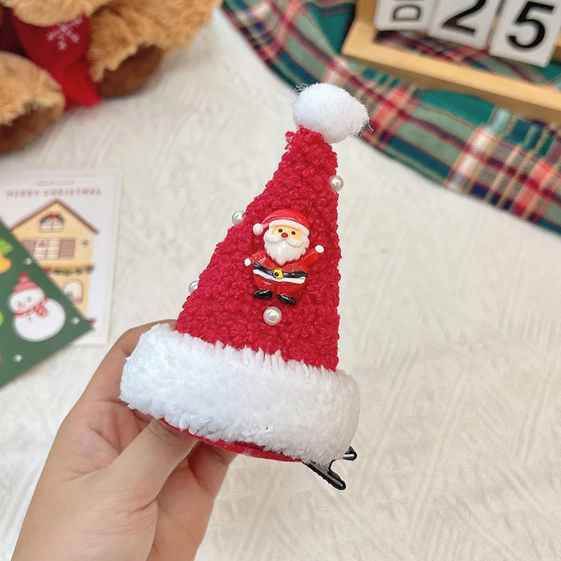Santa hat alligator clip