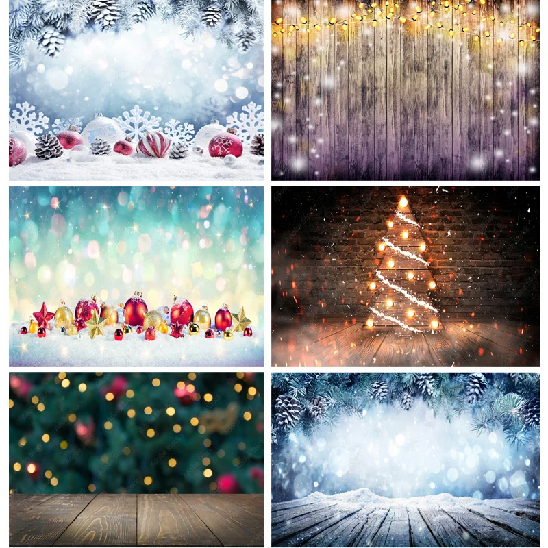 

SHUOZHIKE Christmas Dream Photography Background Snowman Christmas tree Backdrops For Photo Studio Props GBSD-02
