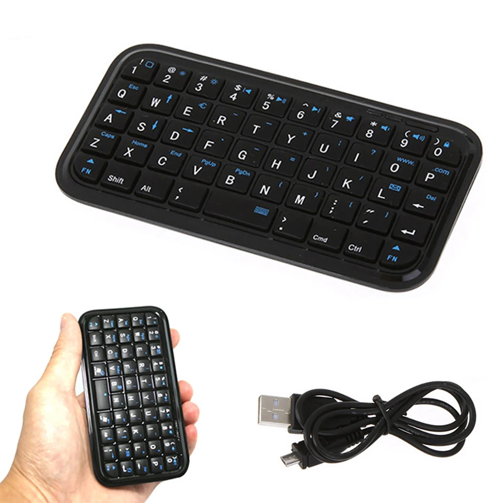 

Mini Bluetooth-compatible 3.0 Keyboard Rechargeable Slim Travel Size Wireless Keypad Small Portable 49 Keys Keyboard