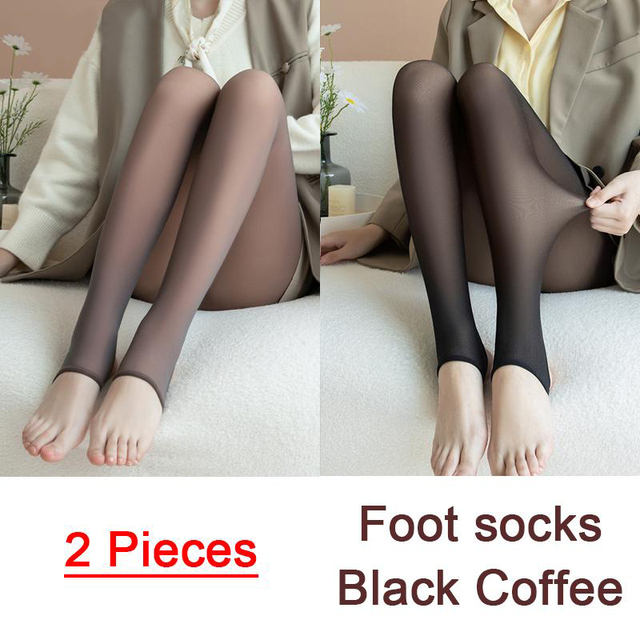 Pcs Sexy Slim Leggings Winter Warm Women Fake Translucent High Waist Leggings Super Elastic Plus Velvet Leggins