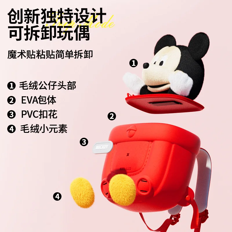Disney Mickey Kindergarten Backpack For Boys Girls Lotso Minnie Primary Student Shoulder Orthopedic Backpack Kids Gifts Mochilas