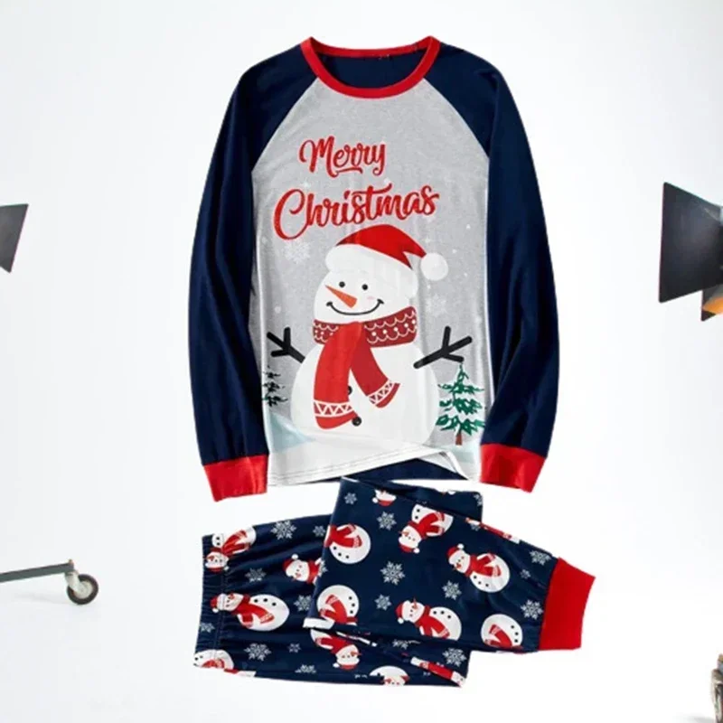Conjunto de pijamas a juego para la familia con estampado de dibujos animados, ropa de dormir suave y bonita, traje de 2 piezas para padres e hijos, conjunto de pijama cálido para bebé