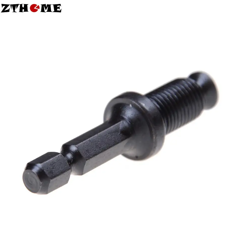 

One Piece Black 1/4 Steel Hex Shank Adapter to 3/8"-24UNF Male Thread Screw for Drill Bit Chuck High Quality