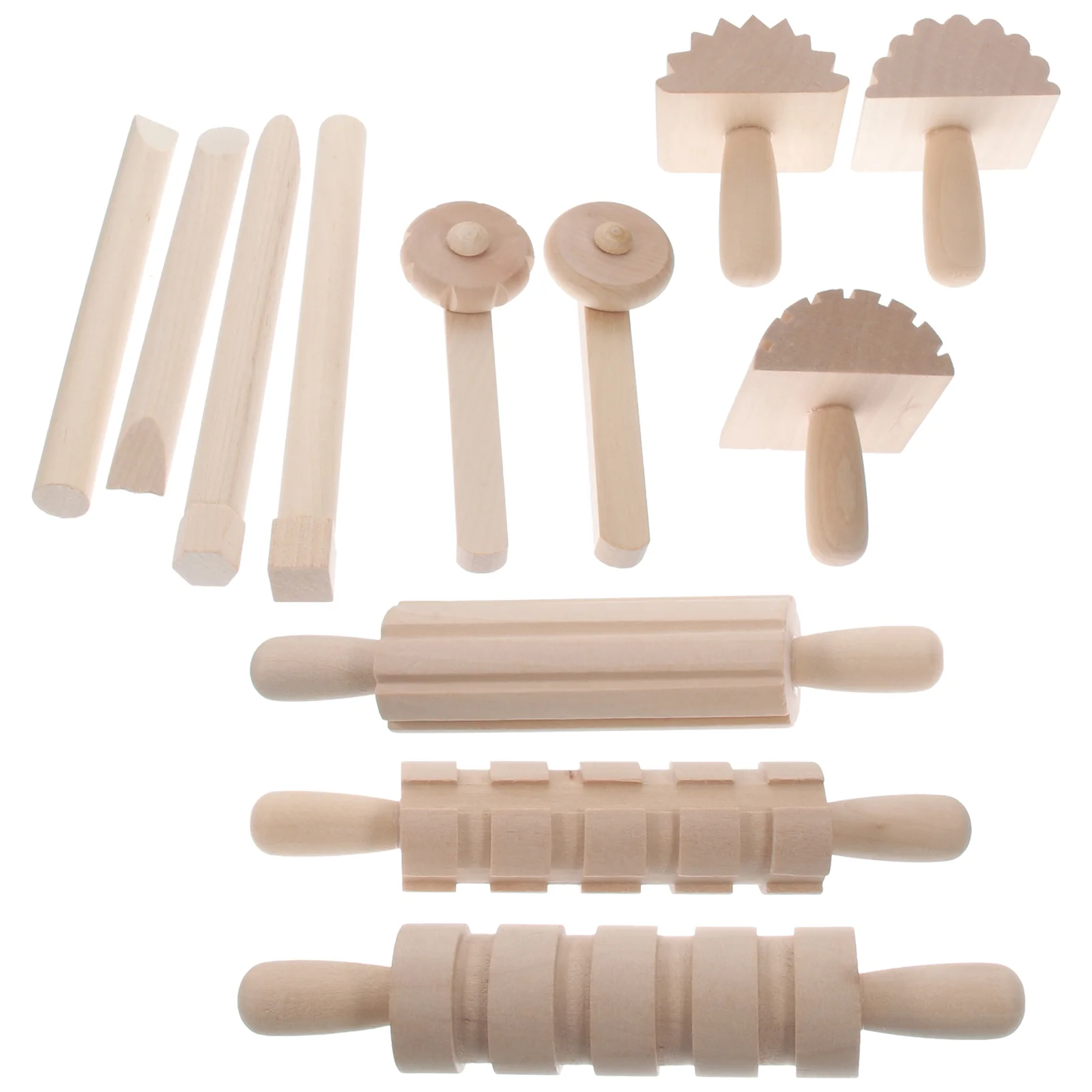 

Plasticine Tools Clay Carving DIY Stamp Molding Pottery Sculpting Wooden Handmade