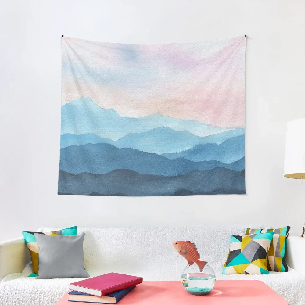 

Blue Abstract Mountains Tapestry Decor For Bedroom Luxury Living Room Decoration Decoration Home Tapestry