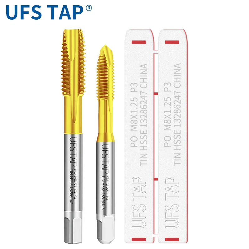 UFS TAP HSSE-M35 JIS 표준 스파이럴 포인트 탭 M10M12M14M15M16M18M20M22M30 기계 나사 미세 나사탭 TIN/TC50/TICN 코팅