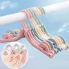 10-50pcs Drying Rack Folding Multifunctional Simple Folding Dress Rack Travel Portable Plastic Clothes Rack Saves Space Bracket 2