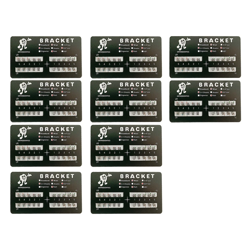 10 แพ็คจัดฟันวงเล็บ Mini Roth MBT Edgewise MIM Monoblock 1