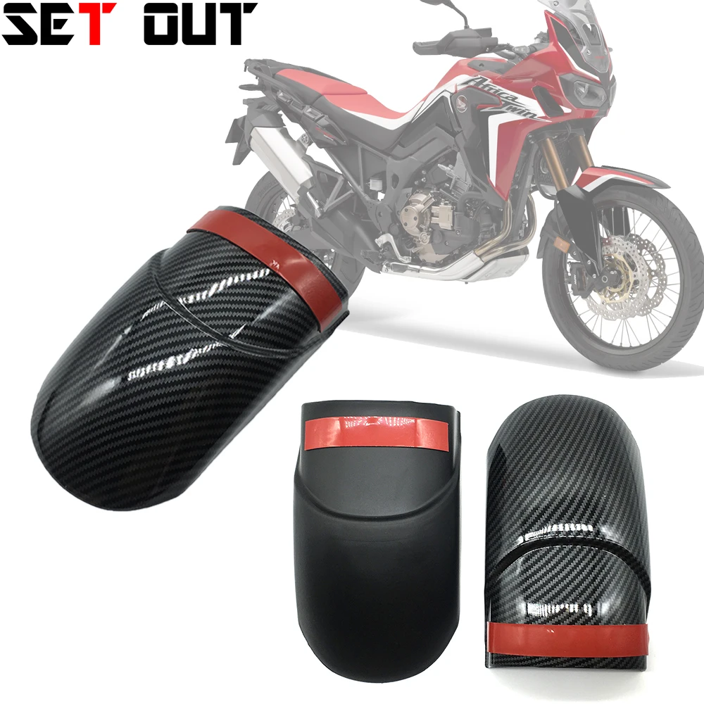 

For Honda Africa Twin CRF1000L 2016 -2018 3D Motorcycle Accessories carbon fiber texture front fender fender rear extender