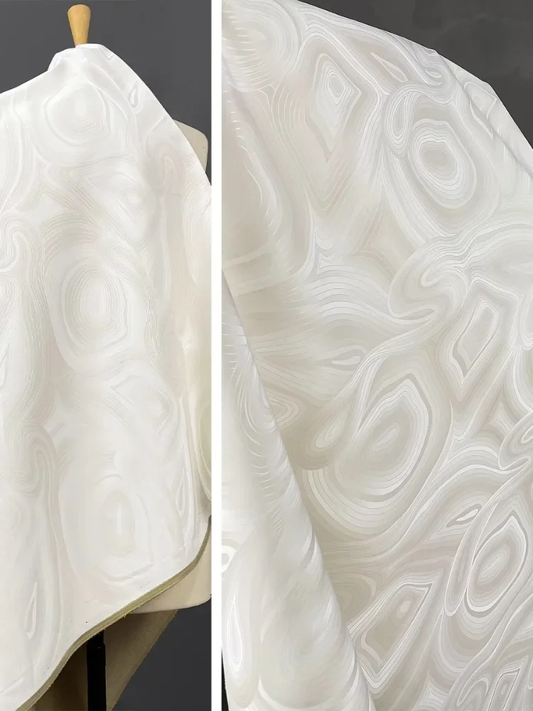 Leather Fabric Gradient Water Ripple Creative Clothing Designer Fabric for By The Yard Whole Cloth Diy Sewing Per Me