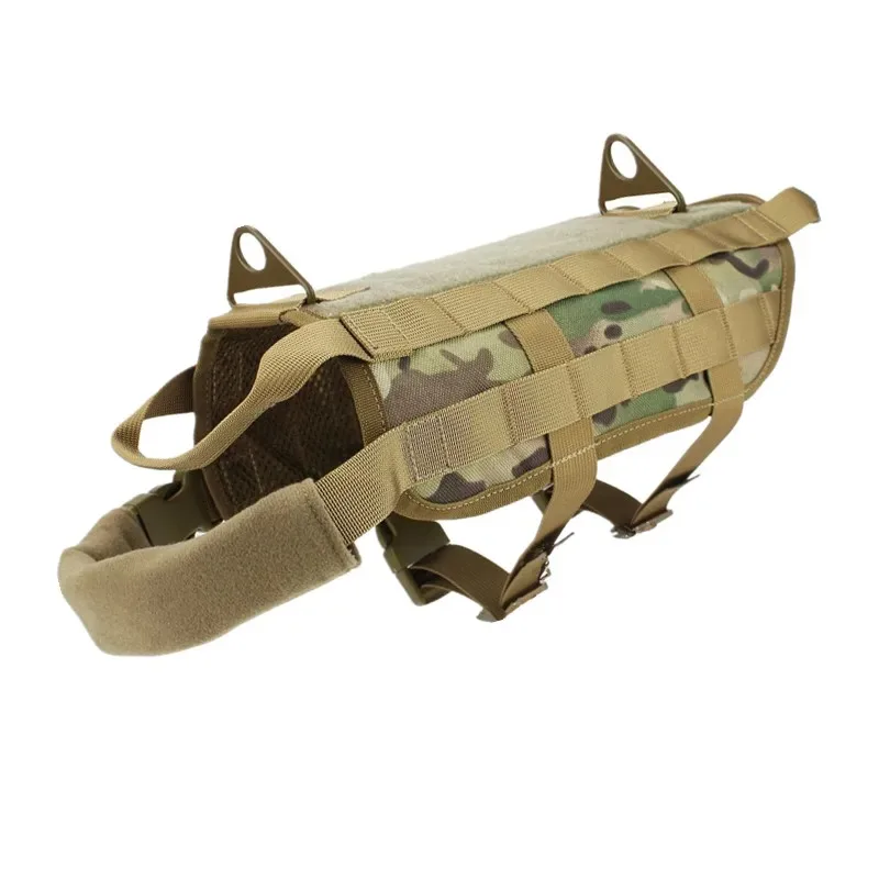 Large Dog Harness for Husky Golden Retriever Doberman Pinscher Tactical Belt Dog Training Equipment Police Dog Battle Vest