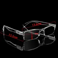 Lunettes presbytes vintage transparentes en résine argentée, monture en plastique, miroir plat, lunettes de lecture 6
