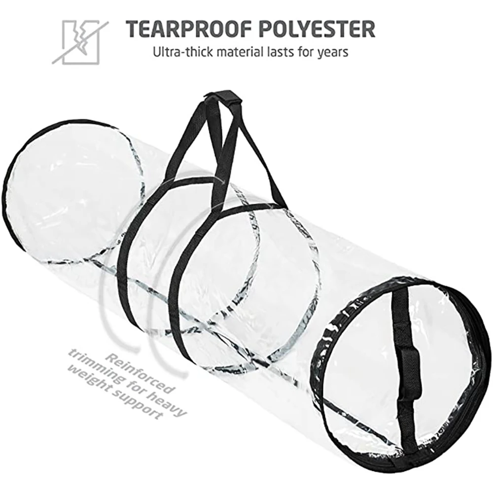 14-20 100cm Long Rolls Waterproof Christmas Cylinder Gift Wrap Storage Clear Bag Wrapping Paper Storage Bag Organizer gift wrapping organizer
