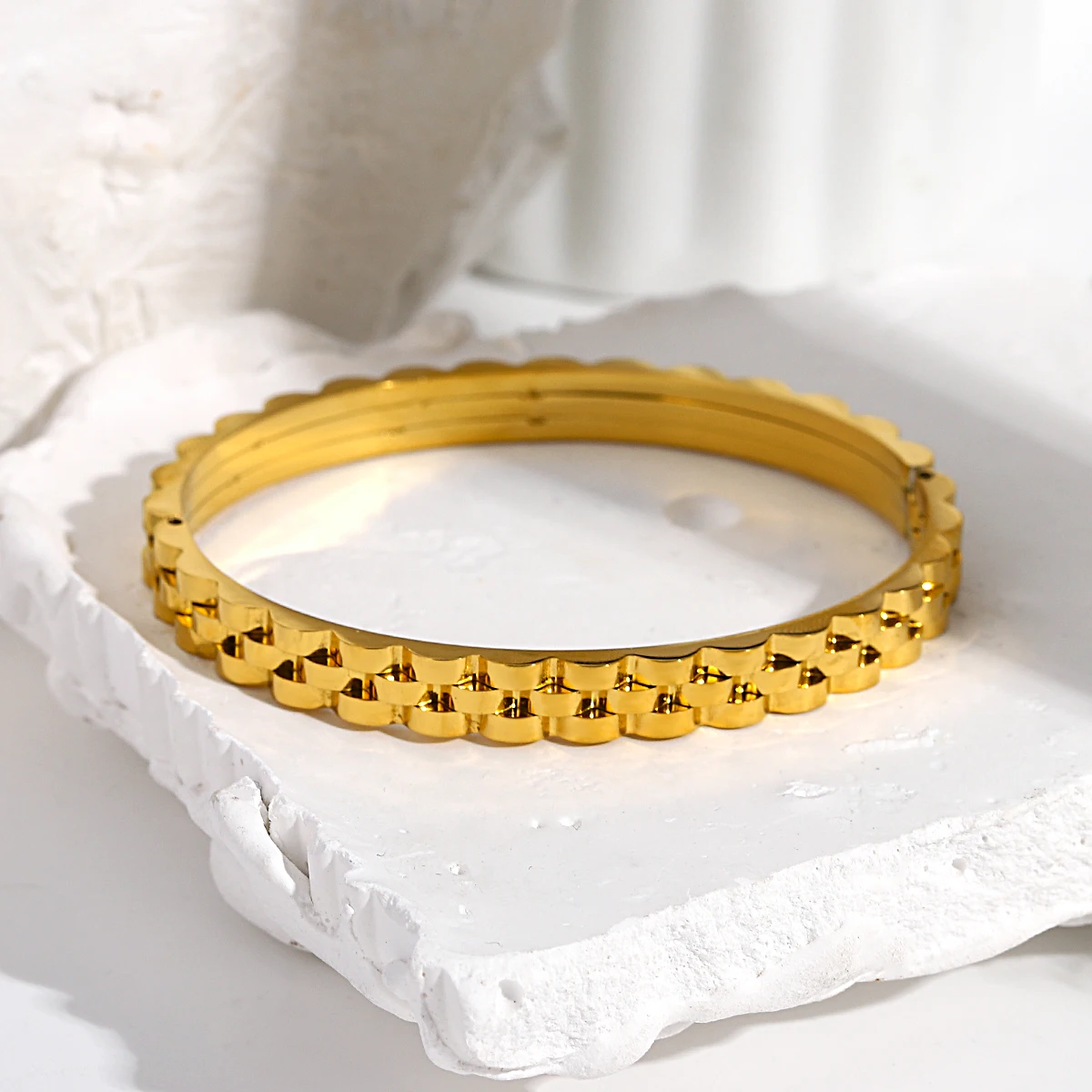 12pcs Punk Curb Cuban Chain Bracelets Set for Women Miami Boho Thick Gold  Color Charm Bracelets Bangles Fashion Jewelry