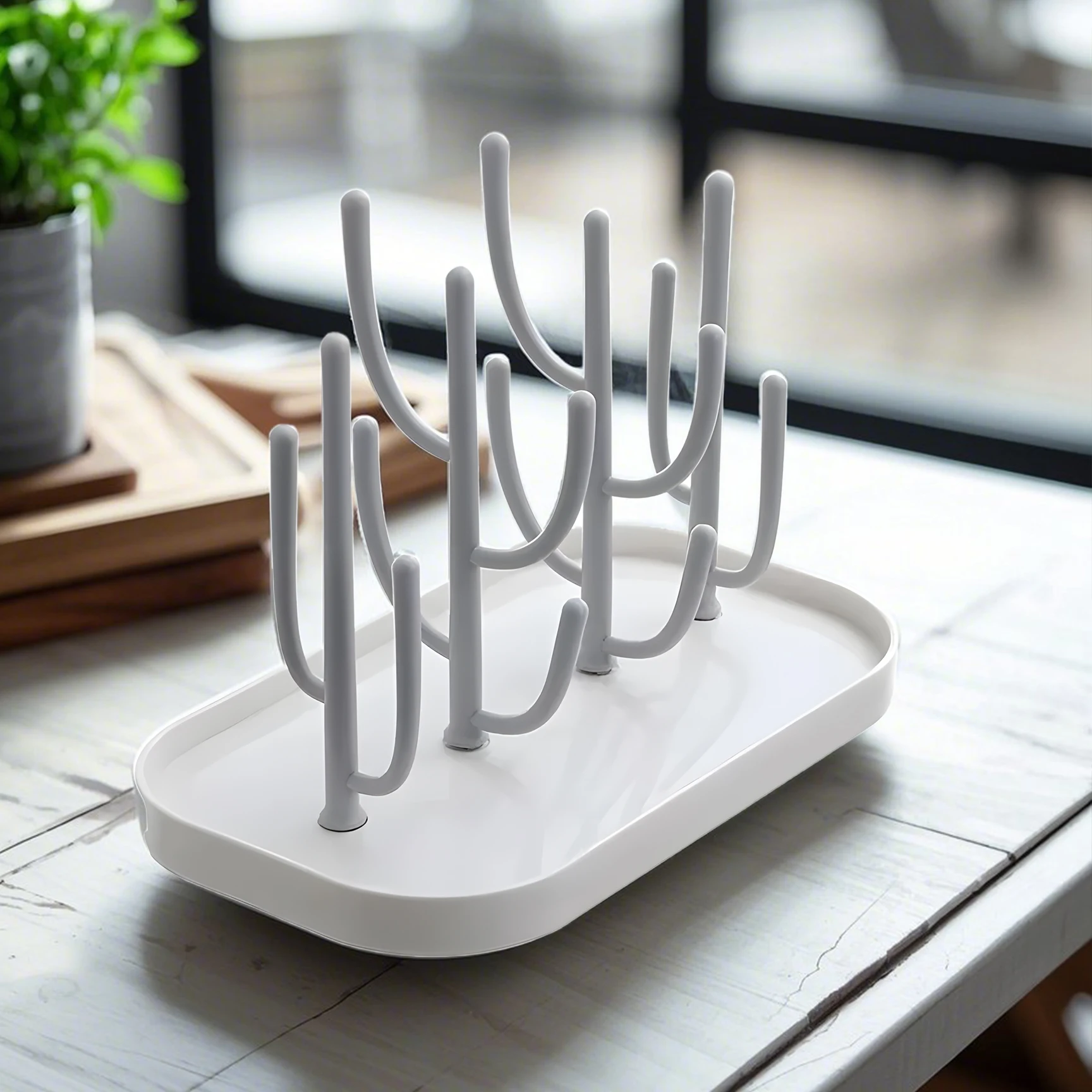 Étagère à bouteilles sans poussière, support de séchage multifonctionnel pliable, égouttoir pour sucette, filtre de sucette, étagère à eau, boîte de rangement