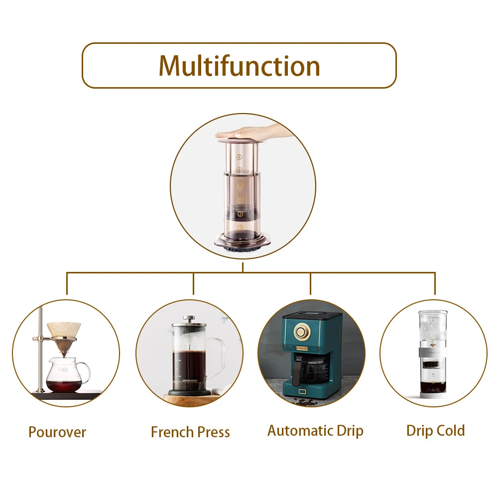 CAFEMASY Espresso Coffee Maker Portable French Press Barista Tool Coffee Pot Air Press Coffee Machine With Filters For AeroPress