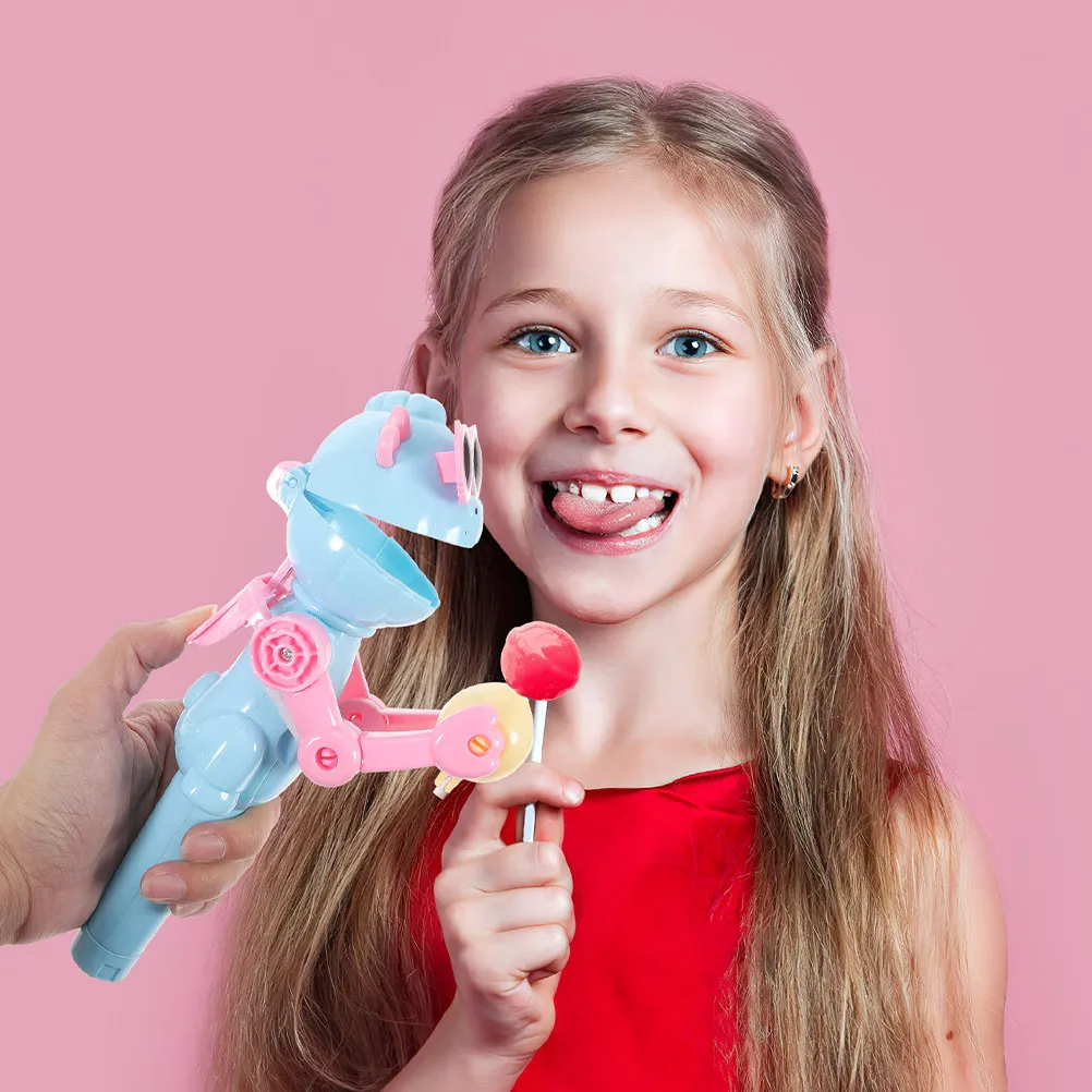 2Pcs 공룡 로봇 롤리팝 케이스 크리 에이 티브 캔디 보관 홀더 파티 호의품 참신하고 재미있는 선물용 롤리팝 홀더