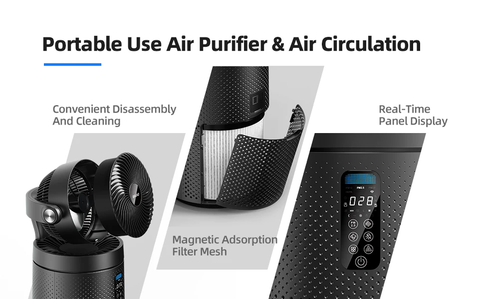 Custom Carbon Air Purifier with WiFi Remote Control Pet-Friendly Air Circulation