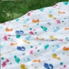 HappyFlute New One Piece Dinosaur Print Soft Bamboo Cotton Fabric Baby Wrap Newborn Multi-function Swaddle Sleeping Blanket 3