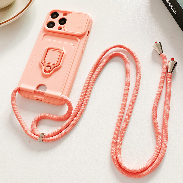 Lanyard phone case for Redmi Note8 9 10 Pro 9S 9C 9A 10S case for Xiaomi POCO M3 Pro C3 X3 NFC Wallet Card Holder cover