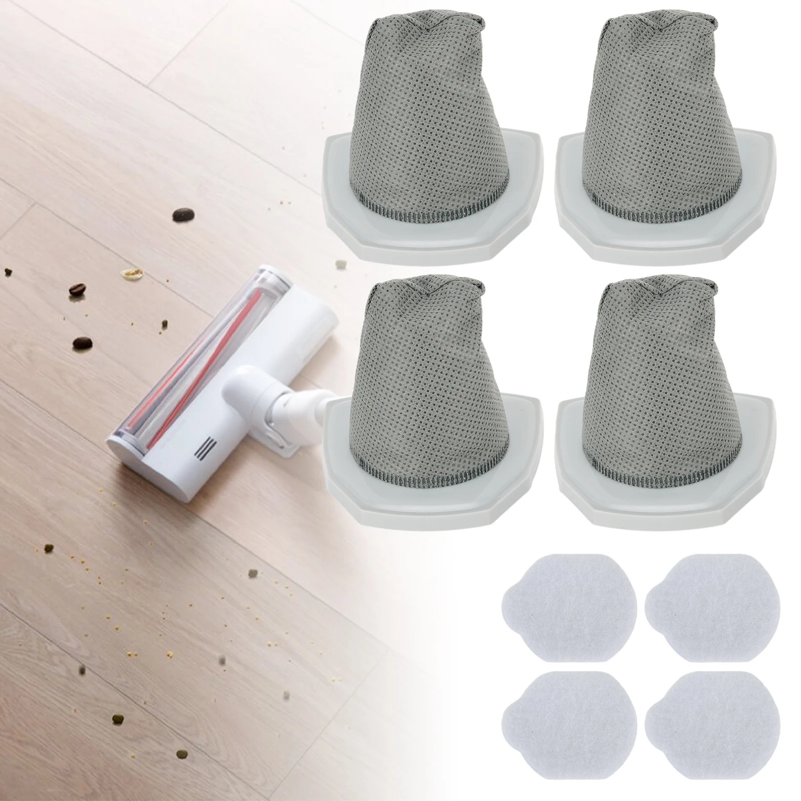

4-Pack Filter Cup Elements Filter For Eureka NES210 NES212 Kit Pre-Motor Vacuum Cleaner Parts Supply Brand new