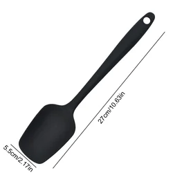 Silicone Baking Spatula Set - Premium Food Grade Cookware Essentials (F10L-Black)