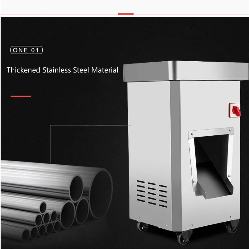 

Stainless Steel Meat Cutter Vertical Electric Meat Slicer The Detachable Meat Cutting Machine Vegetable Cutter