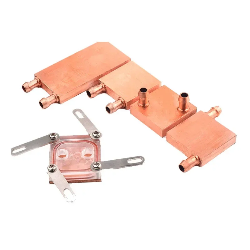 Cpu Gpu Water Cooling Block Placa Gráfica Intel Amd Trocador de Calor Radiador Modelo pc Cobre Completo - Imagem 6