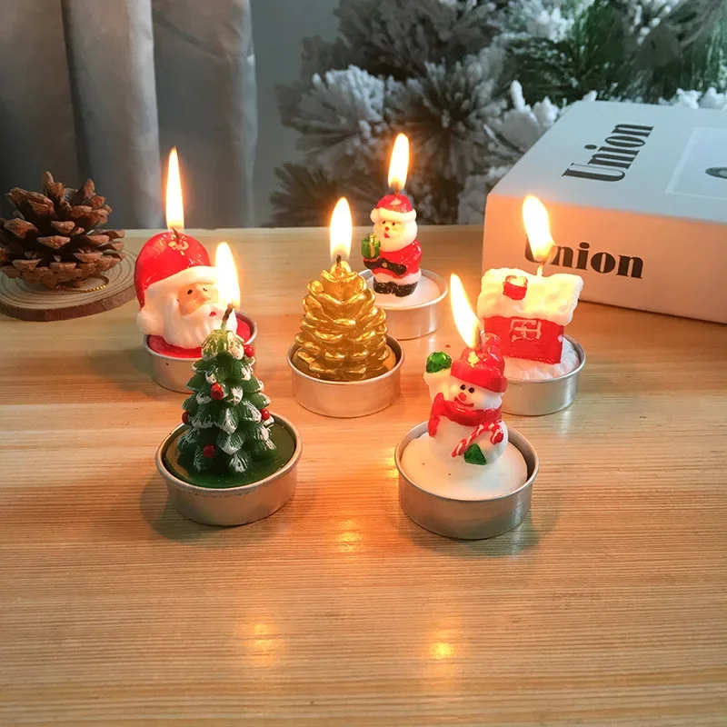 3pcs Creative Christmas Snowman Gingerbread Man Christmas Candle Aromatherapy Gift Set Home Decoration Birthday Gifts