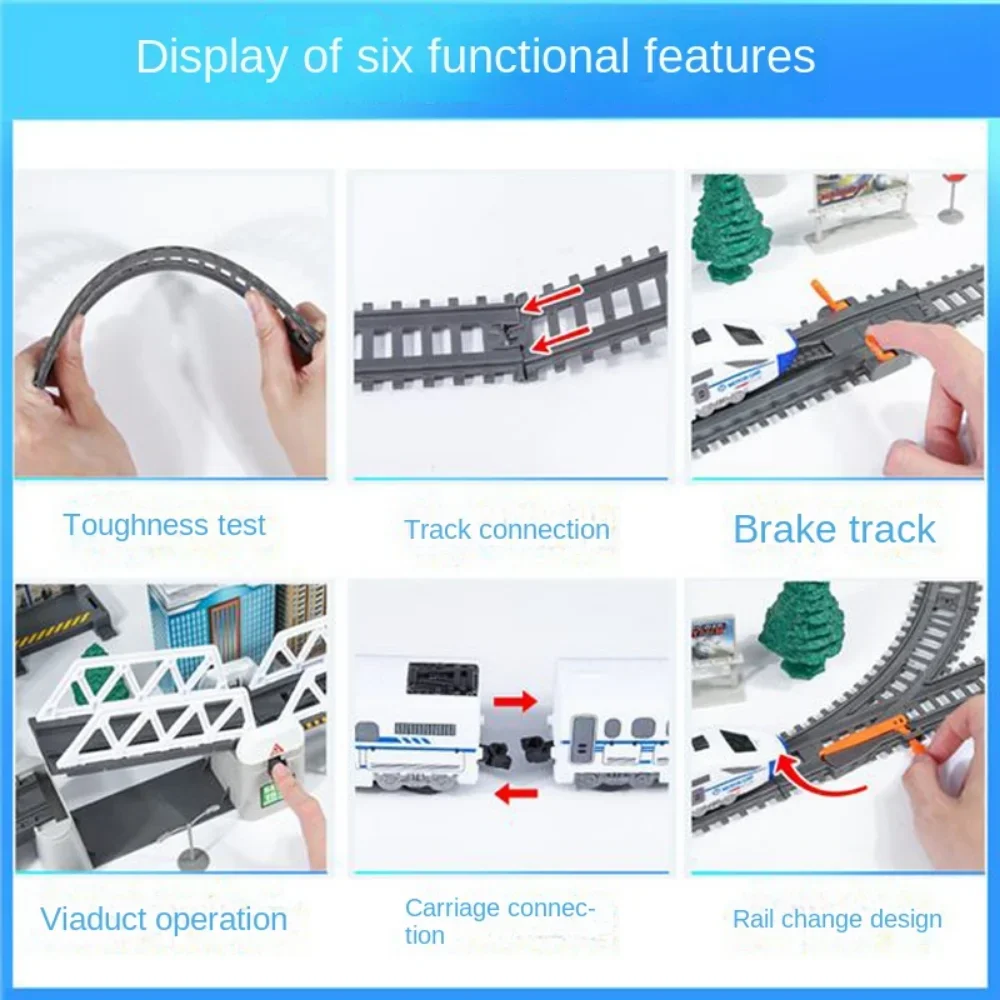 Clickrail Elektro Zug Set - Flexible Rennbahn Mit Motorauto & 3D Layouts