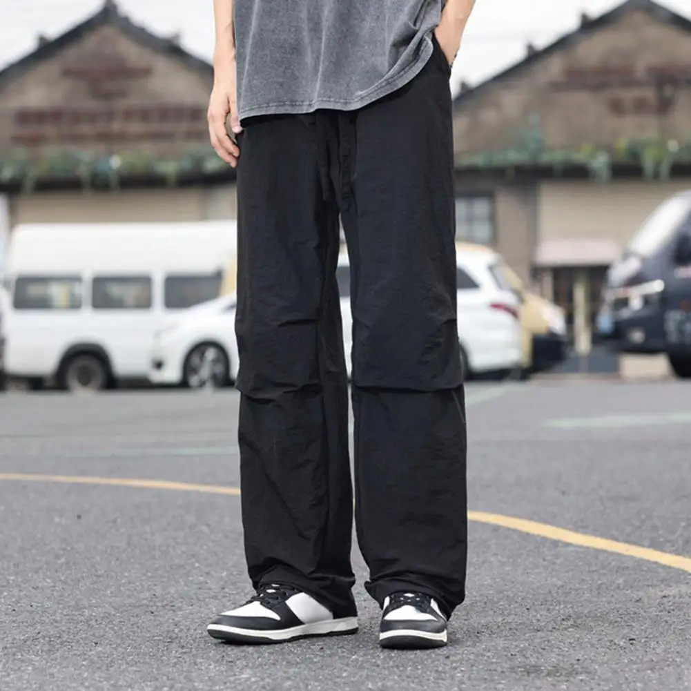 

Elastic Waist Drawstring Trousers for Men Men Sweatpants Men's Drawstring Cargo Pants with Elastic Waist Multiple for Daily