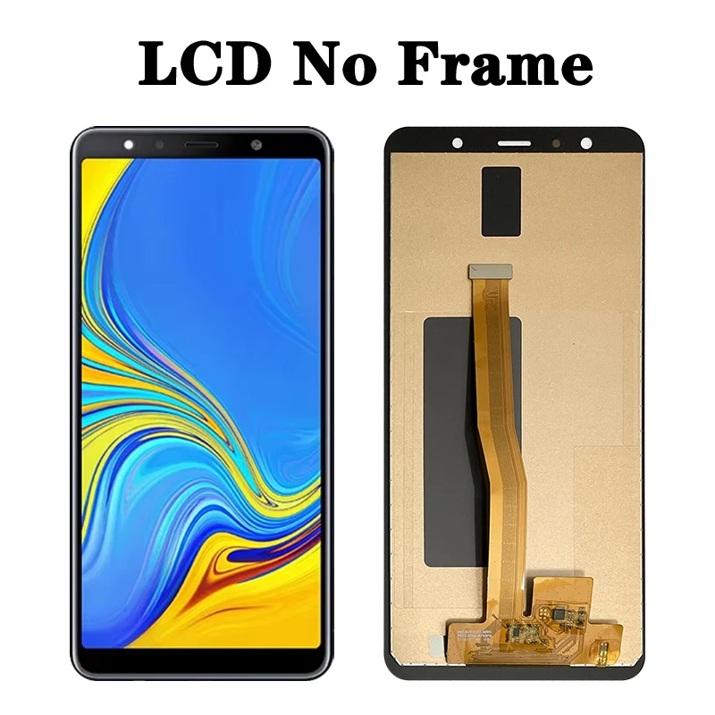 6.0 삼성 A7 2018 A750 LCD A750F A750FN 디스플레이 프레임 터치 스크린 디지타이저 교체 부품에 대한 고품질