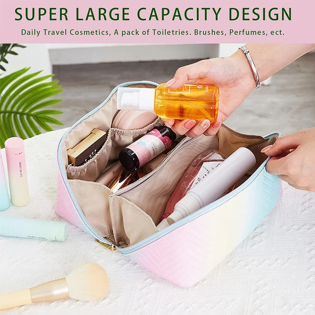 Large Capacity Cosmetic Bag Waterproof PU Makeup Pouch Cosmetic Case  Storage Pouch - AliExpress