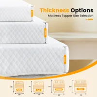 JHK 3 Inch with Fabric Cover Gel Memory Foam Mattress Topper Full Size Cooling Mattress Soft and Breathable Bed Topper 2
