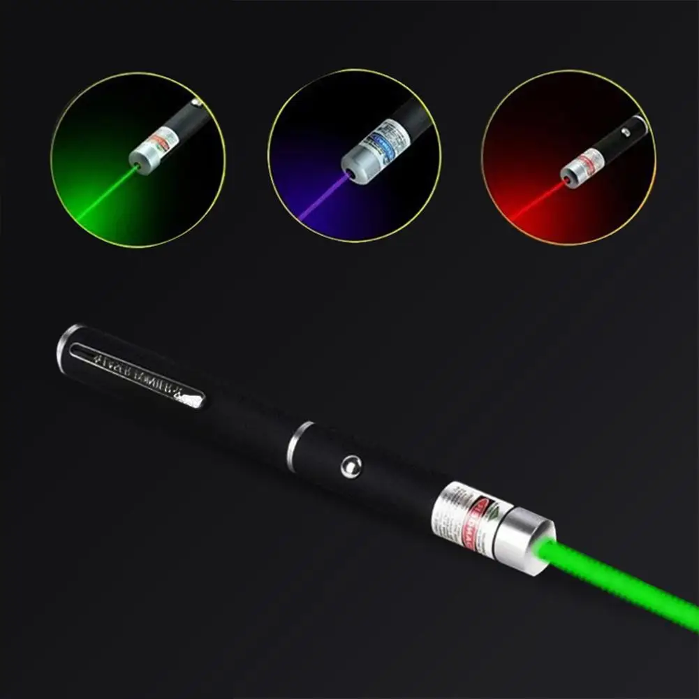 

650nm 5mw Red Green Blue-Violet Light Pen Sand Table Pointer Pen For Office School Presentation Tease Cat Dog Highlighter Pens