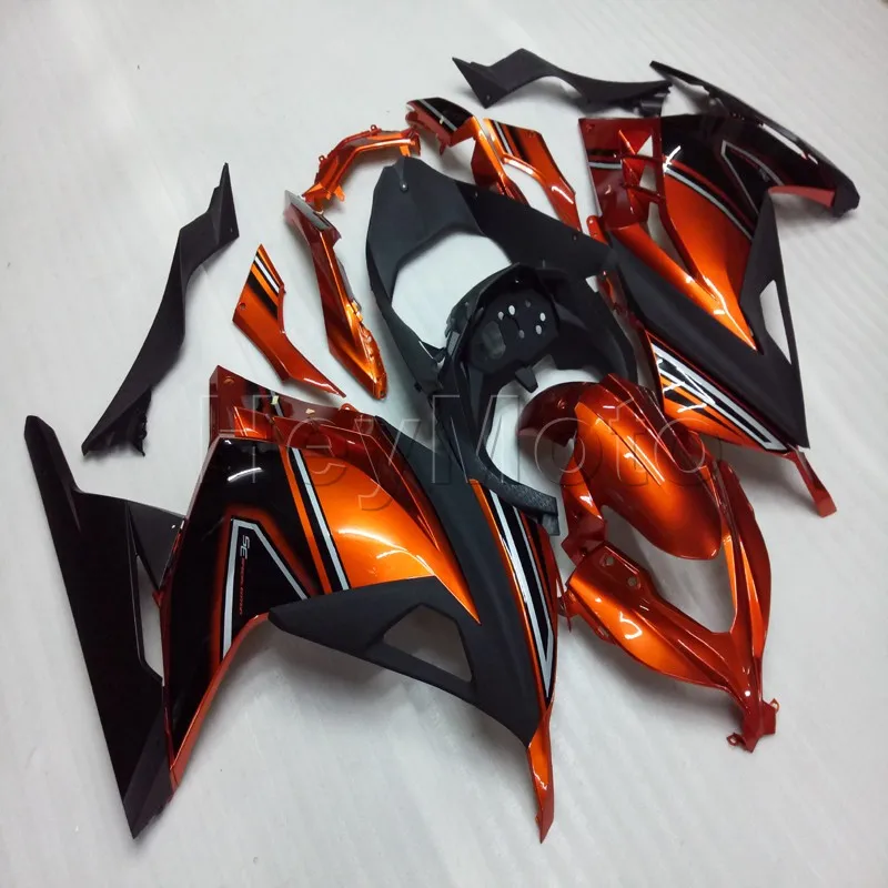 

injection Fairings kit for ZX300R EX300 2013 2014 orange black ZX300R EX 300 13 14 motorcycle plastic kit