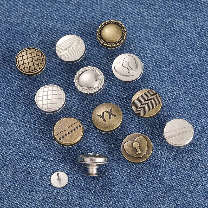 5-10 Jeans Buttons 17 Mm Rustproof Metal Button Jeans Button