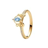 Bague populaire en argent sterling 925% de la série Princesse, avec coquille, couronne, nœud et zircon rose, pour femme, accessoires de bijouterie fine pour soirée