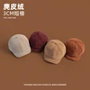 Japanese Street Short-Brimmed Peaked Cap Men's Spring and Autumn Suede Solid Color Baseball Cap Women's All-Match Retro Hat 4