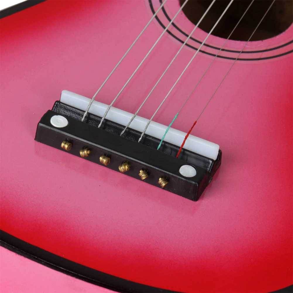21 inch Basswood Ukulele 6 Strings Small Bass Acoustic Guitar Musical Instruments with Picks for Children Kids