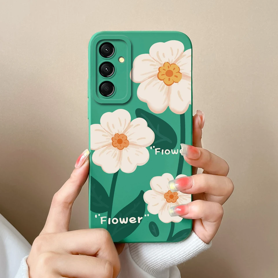 Beautiful Flower Mountain Liquid Shockproof Anti-Fingerprint Silicone Case